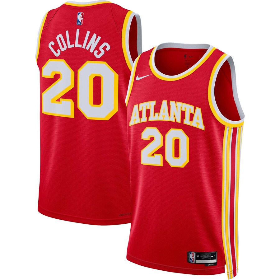 Unisex Atlanta Hawks John Collins Nike Red Swingman Jersey - Icon Edition - Jersey