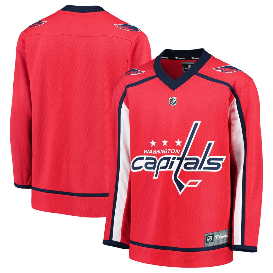 Youth Washington Capitals Fanatics Branded Red Home Replica Blank Jersey - Jersey