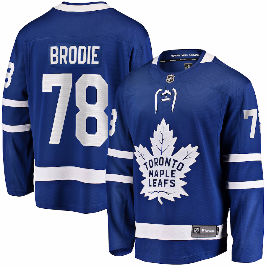 Men's Toronto Maple Leafs TJ Brodie Fanatics Blue Home Breakaway Player Jersey - Jersey