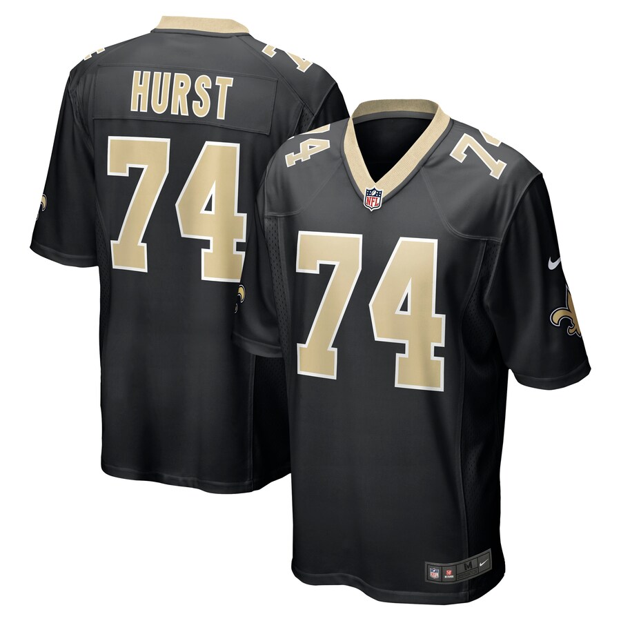 Men's New Orleans Saints James Hurst Nike Black Game Jersey - Jersey