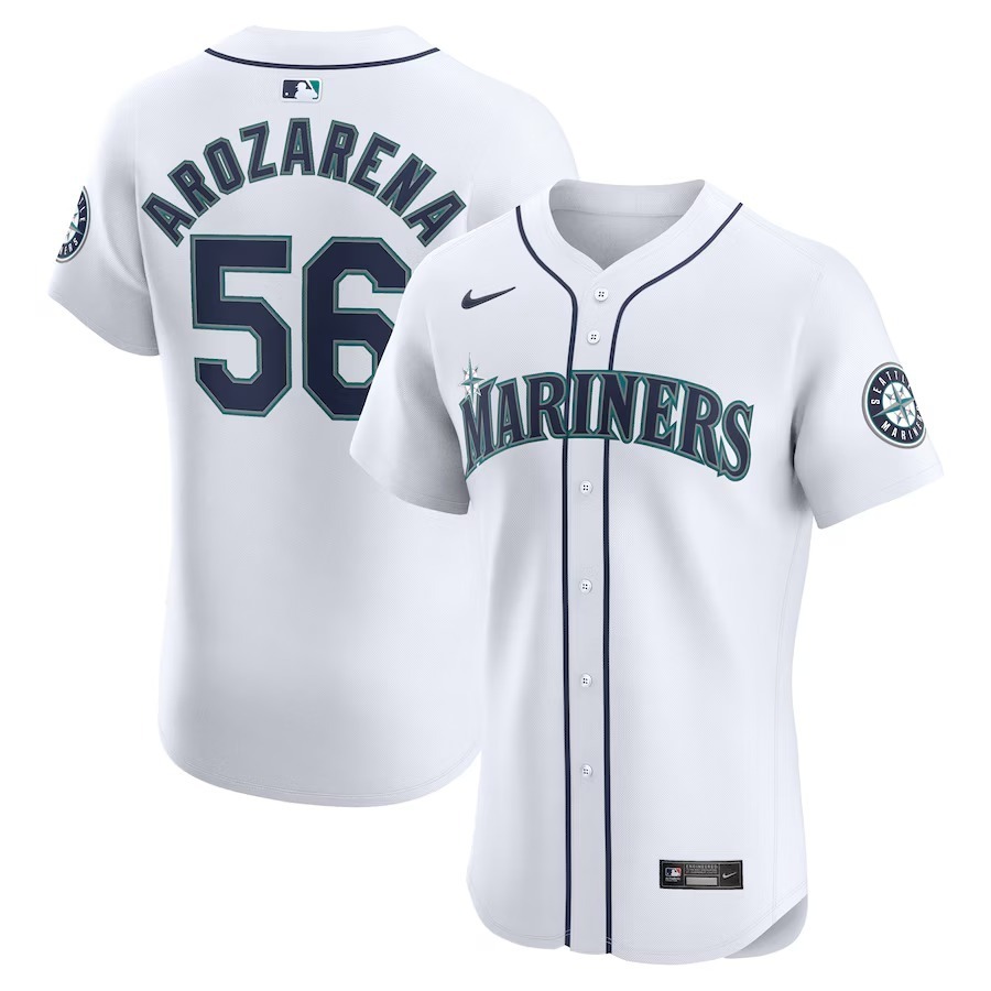 Men's Seattle Mariners Randy Arozarena Nike White Home Elite Player Jersey - Jersey