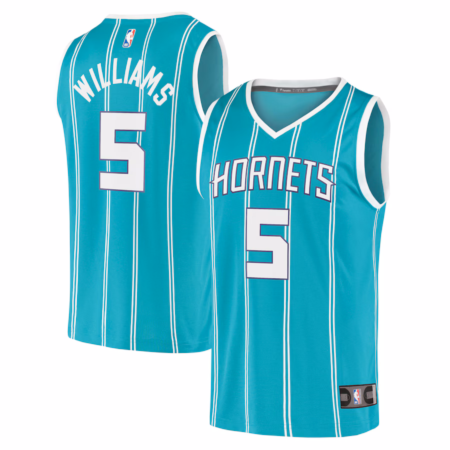 Men's Charlotte Hornets Mark Williams Fanatics Teal Fast Break Replica Player Jersey - Icon Edition - Jersey