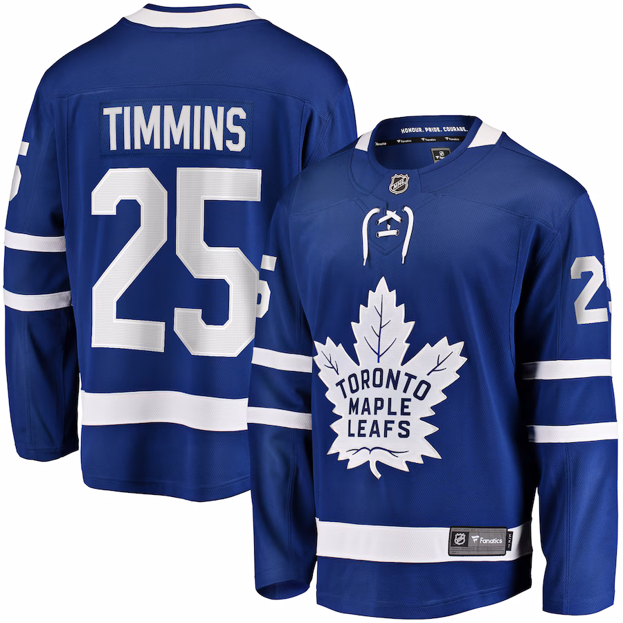Men's Toronto Maple Leafs Conor Timmins Fanatics Blue Home Premier Breakaway Player Jersey - Jersey