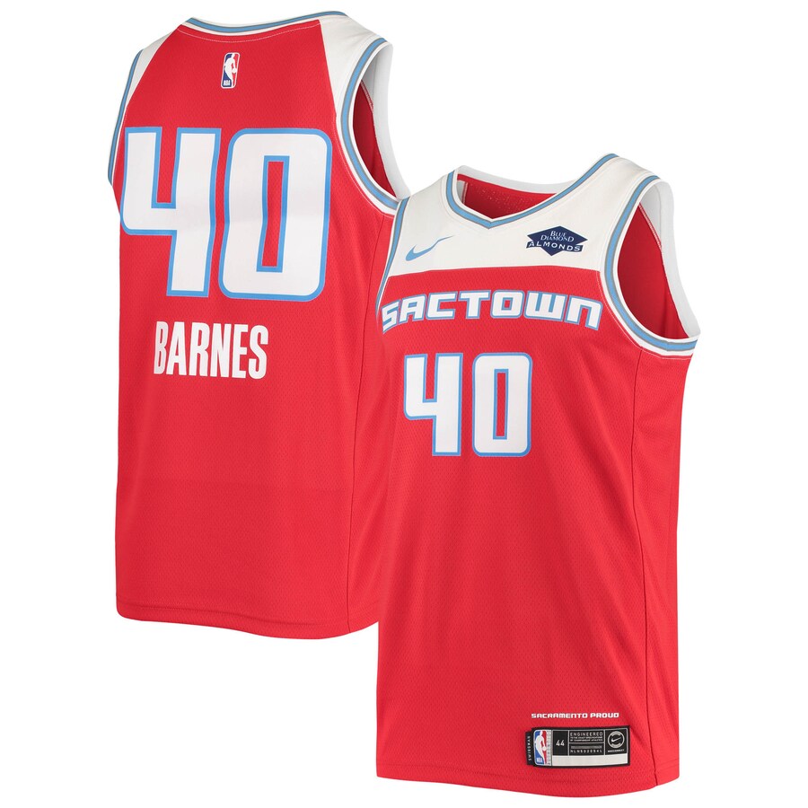 Men's Sacramento Kings Harrison Barnes Nike Red Swingman Jersey - Jersey