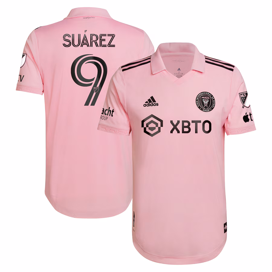 Men's Inter Miami CF Luis Suárez adidas Pink 2023 The Heart Beat Kit Authentic Player Jersey - Jersey