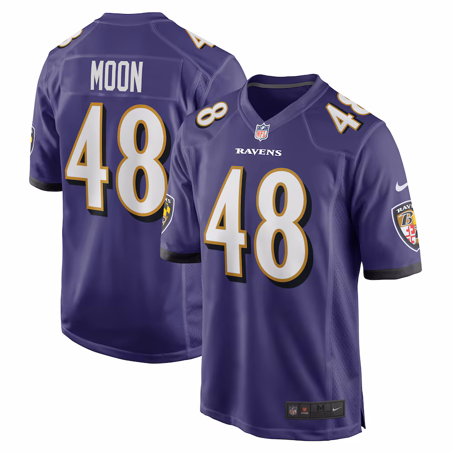 Men's Baltimore Ravens Jeremiah Moon Nike Purple Game Player Jersey - Jersey