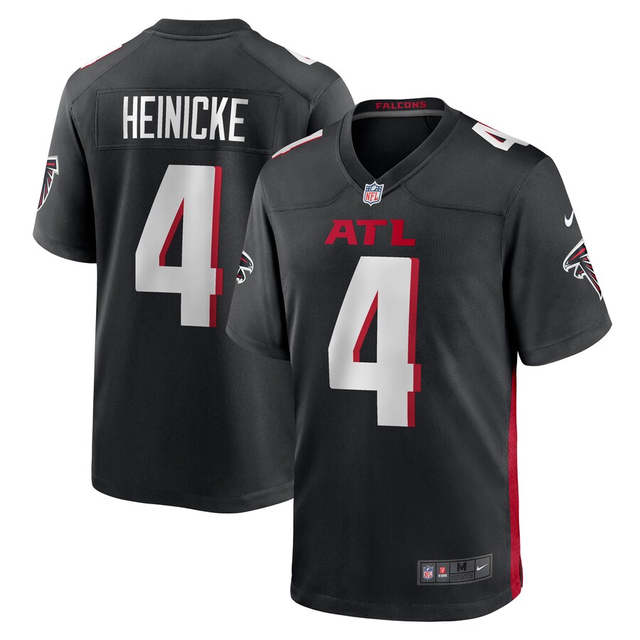 Men's Atlanta Falcons Taylor Heinicke Nike Black Game Player Jersey - Jersey