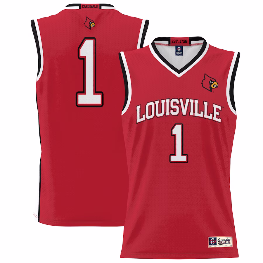 #1 Louisville Cardinals GameDay Greats Youth Lightweight Basketball Jersey - Red - Jersey