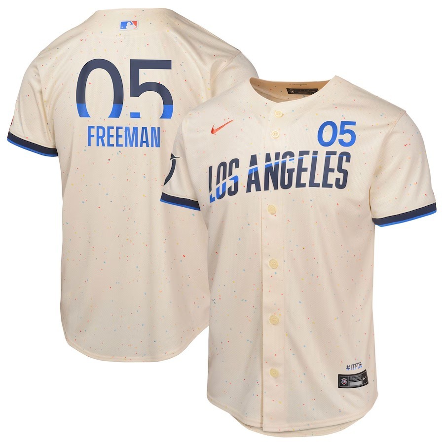 Youth Los Angeles Dodgers Freddie Freeman Nike Cream 2024 City Connect Limited Player Jersey - Jersey