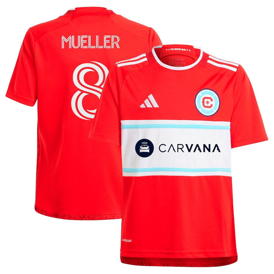 Youth Chicago Fire Chris Mueller adidas Red 2024 Return To Red Replica Player Jersey - Jersey