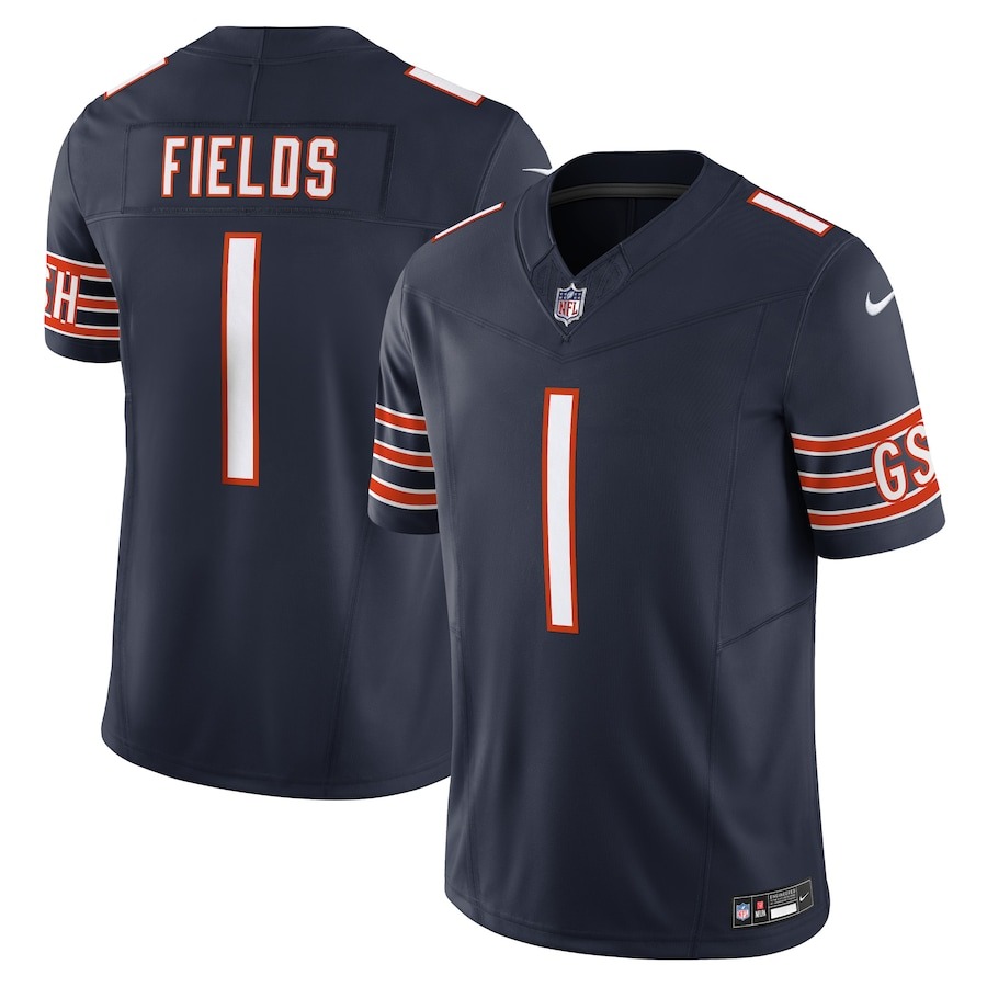 Men's Chicago Bears Justin Fields Nike Navy Vapor F.U.S.E. Limited Jersey - Jersey