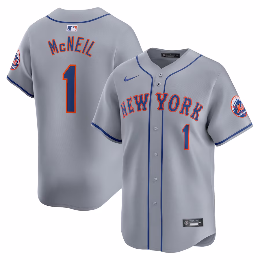 Men's New York Mets Jeff McNeil Nike Gray Away Limited Player Jersey - Jersey