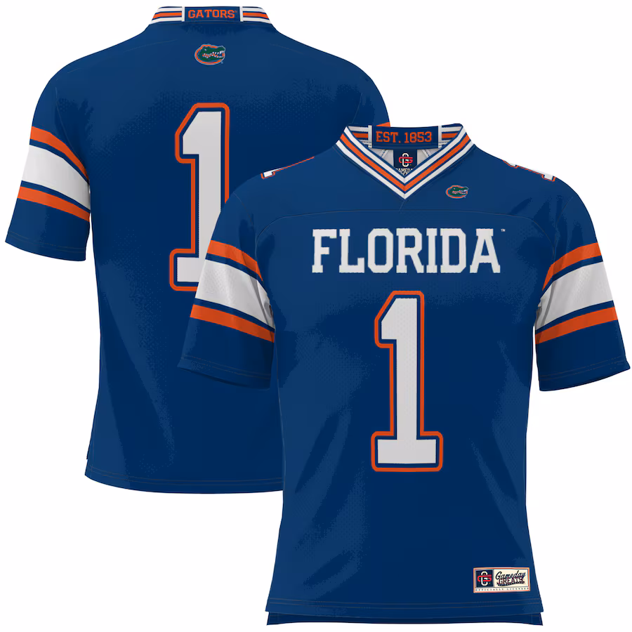 Men's GameDay Greats #1 Royal Florida Gators Football Jersey - Jersey