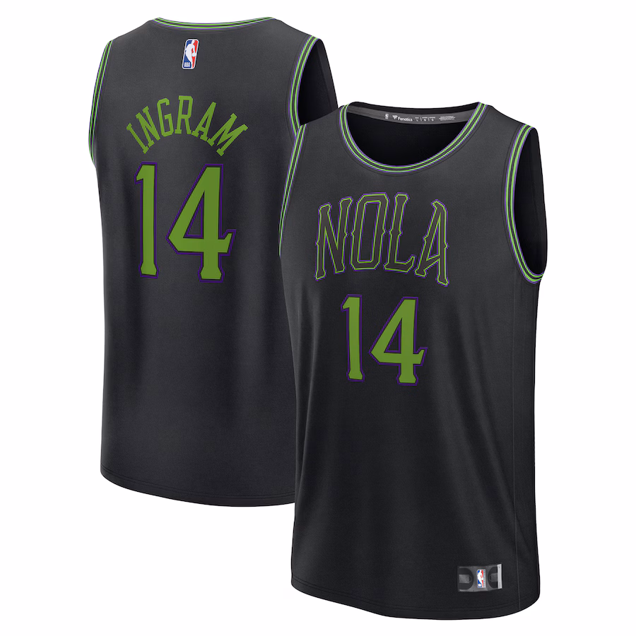 Youth New Orleans Pelicans Brandon Ingram Fanatics Black Fast Break Jersey - City Edition - Jersey