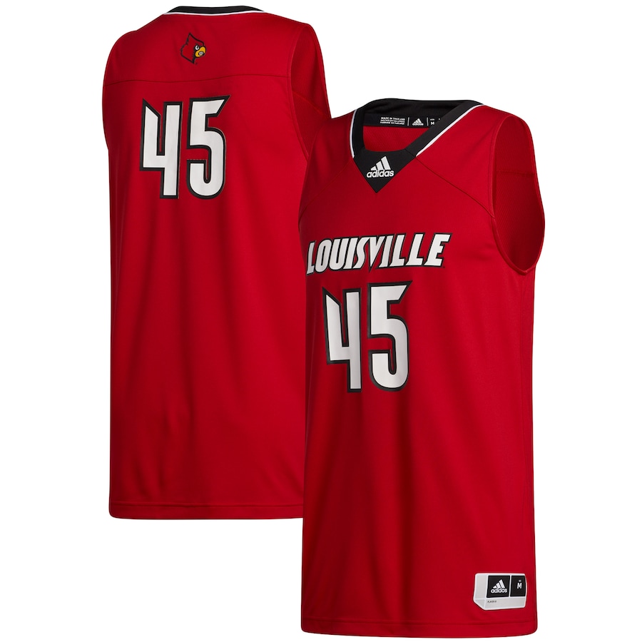 Men's adidas #45 Red Louisville Cardinals Swingman Jersey - Jersey