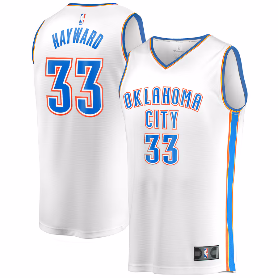 Men's Oklahoma City Thunder Gordon Hayward Fanatics White Fast Break Player Jersey - Association Edition - Jersey