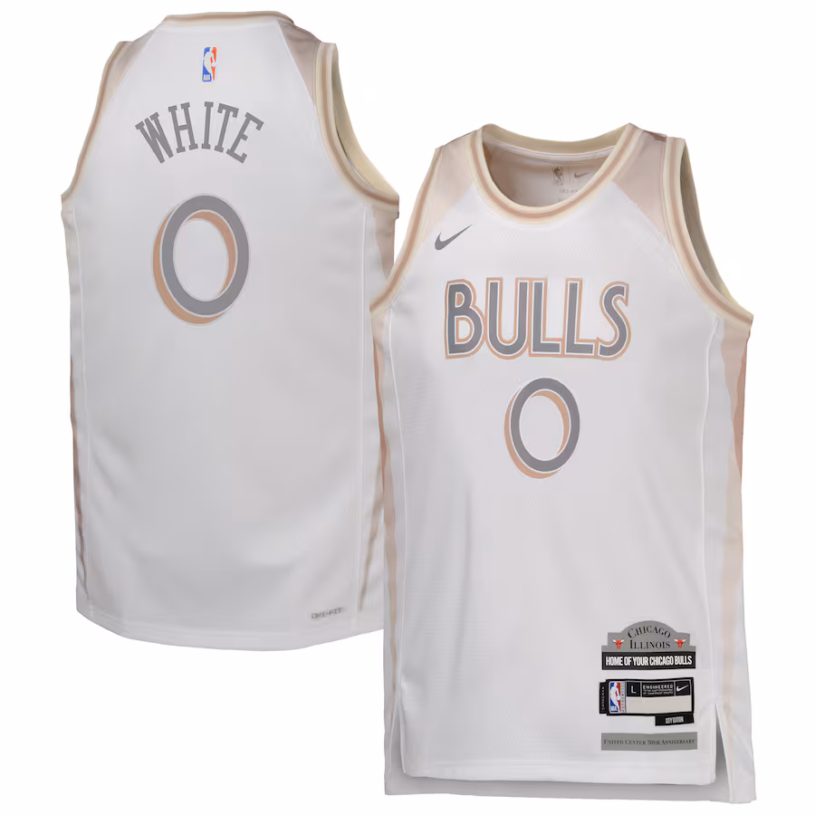 Youth Chicago Bulls Coby White Nike White 2024/25 Swingman Player Jersey - City Edition - Jersey