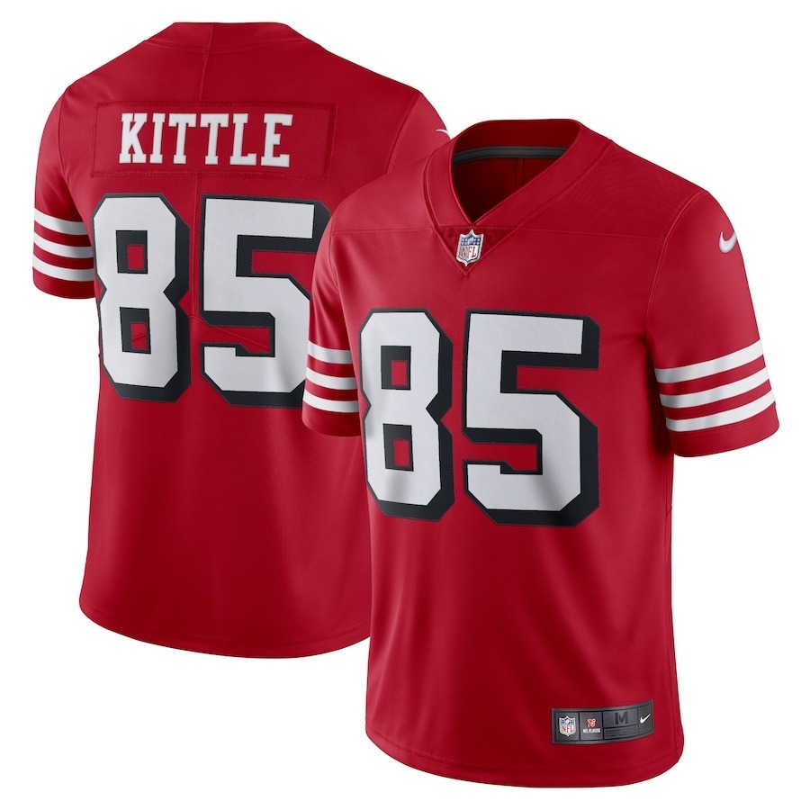 Men's San Francisco 49ers George Kittle Nike Red Alternate Vapor Limited Player Jersey - Jersey