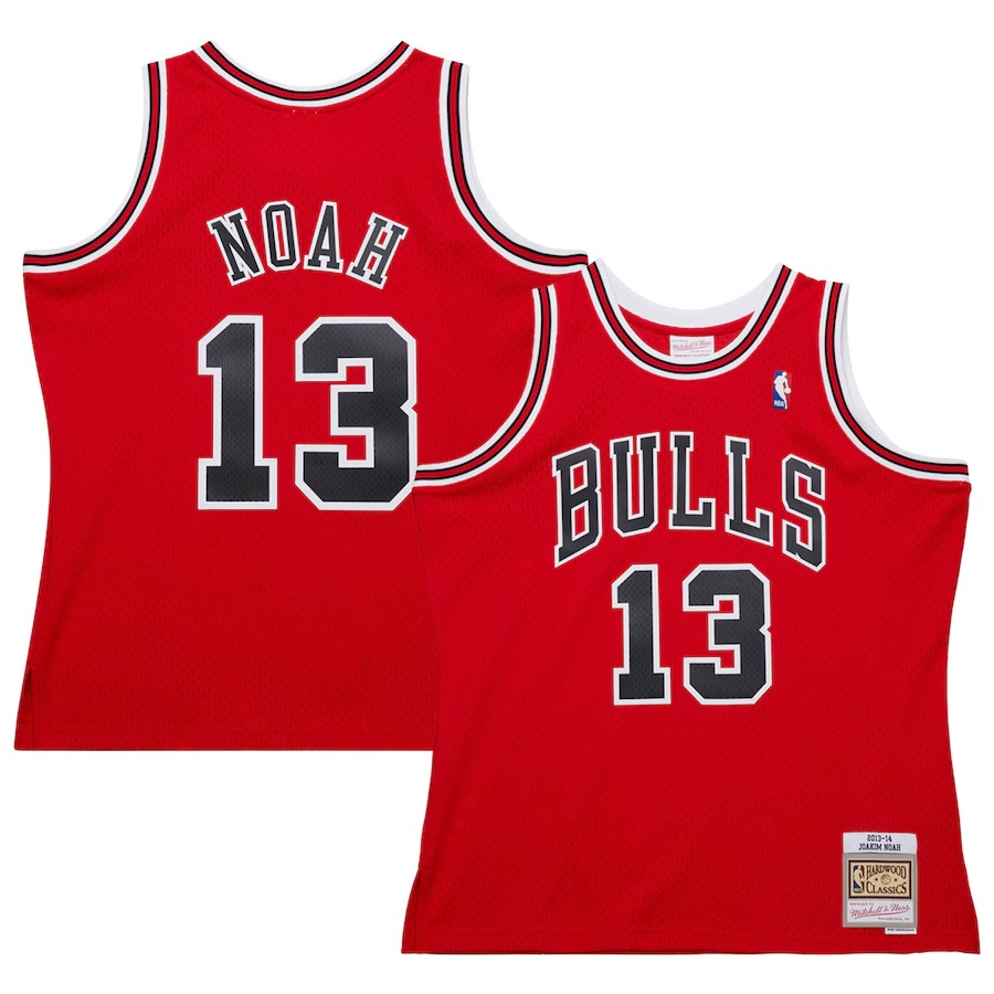 Men's Chicago Bulls Joakim Noah Mitchell & Ness Red 2013/14 Hardwood Classics Swingman Jersey - Jersey