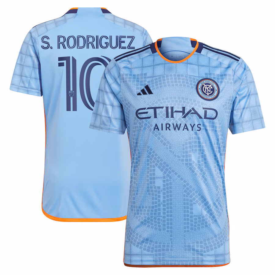 Men's New York City FC Santiago Rodríguez adidas Light Blue 2024 The Interboro Kit Replica Player Jersey - Jersey