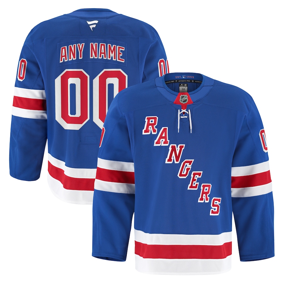 Men's New York Rangers Fanatics Royal Home Authentic Pro Custom Jersey - Jersey