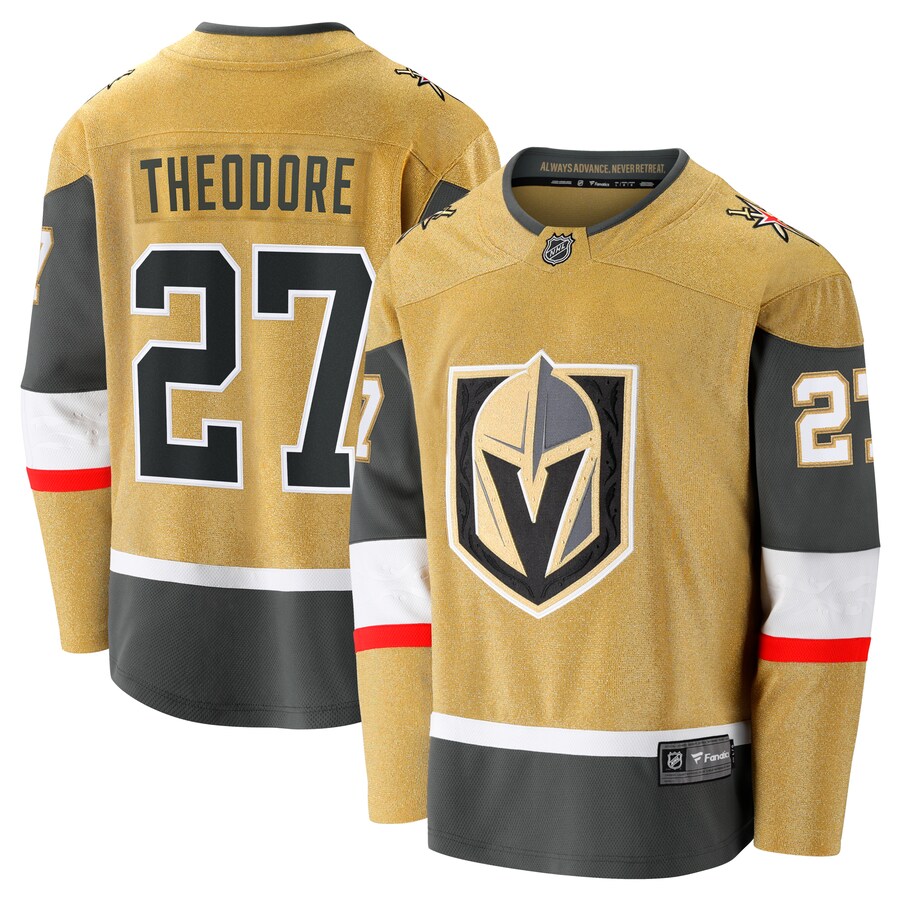 Men's Vegas Golden Knights Shea Theodore Fanatics Branded Gold Home Breakaway Jersey - Jersey