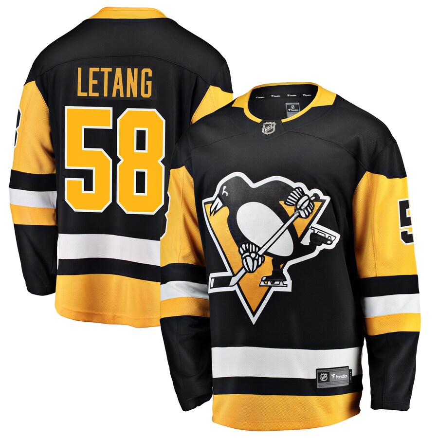 Men's Pittsburgh Penguins Kris Letang Fanatics Branded Black Breakaway Player Jersey - Jersey