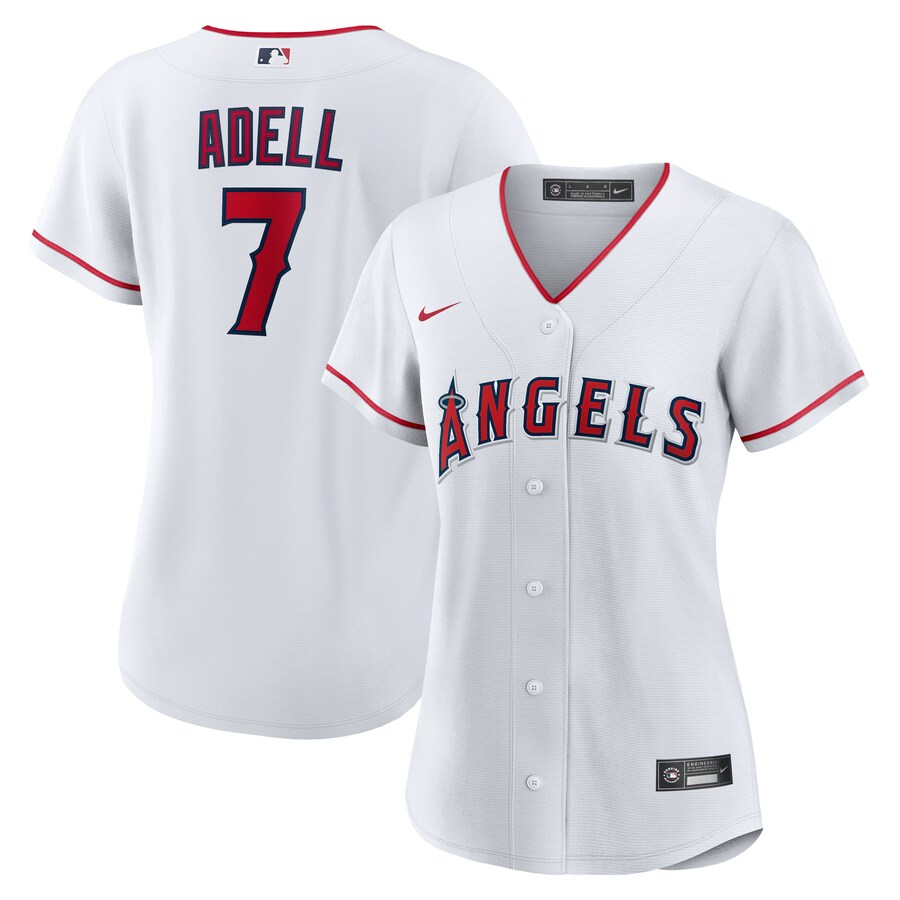 Women's Los Angeles Angels Jo Adell Nike White Home Replica Jersey - Jersey