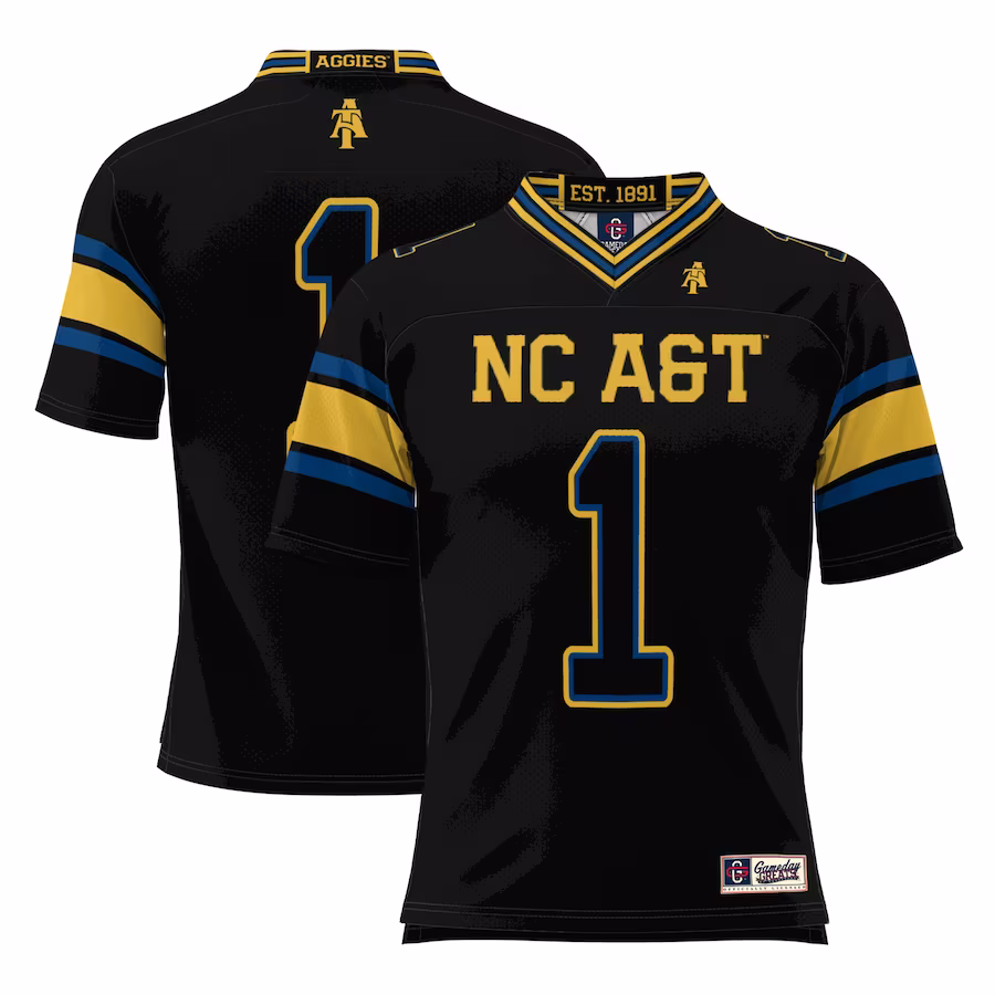 #1 North Carolina A&T Aggies GameDay Greats Football Jersey - Black - Jersey