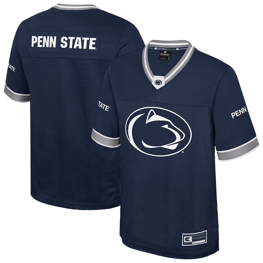 Men's Colosseum  Navy Penn State Nittany Lions Nothing But The Hits Football Jersey - Jersey