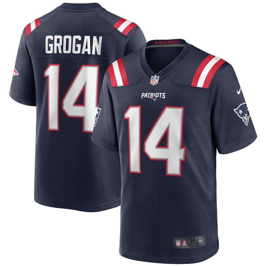 Men's New England Patriots Steve Grogan Nike Navy Game Retired Player Jersey - Jersey