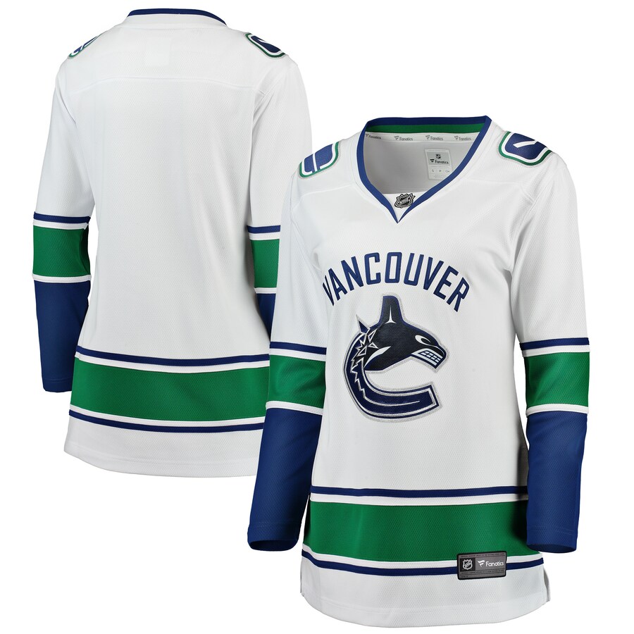 Women's Vancouver Canucks Fanatics Branded White Away Breakaway Jersey - Jersey