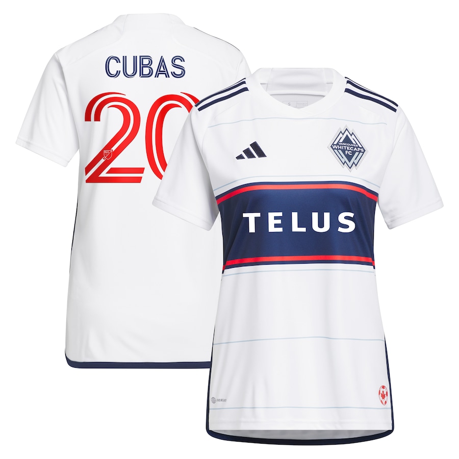 Women's Vancouver Whitecaps FC Andrés Cubas adidas White 2023 Bloodlines Replica Player Jersey - Jersey