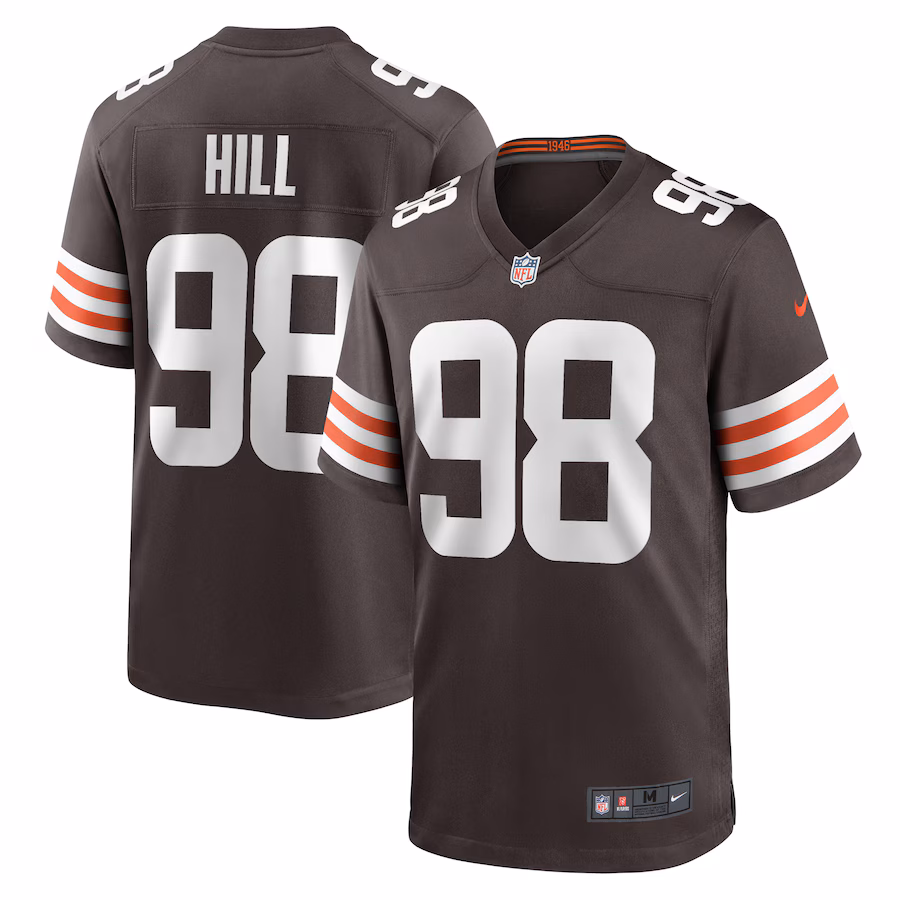 Men's Cleveland Browns Trysten Hill Nike Brown Game Jersey - Jersey