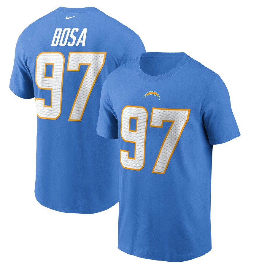 Men's Los Angeles Chargers Joey Bosa Nike Powder Blue Name & Number T-Shirt - Jersey