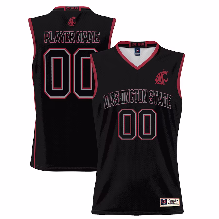 Washington State Cougars GameDay Greats Youth NIL Pick-A-Player Lightweight Basketball Jersey - Black - Jersey
