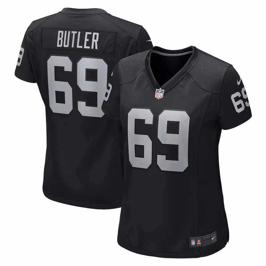 Women's Las Vegas Raiders Adam Butler Nike Black Game Jersey - Jersey