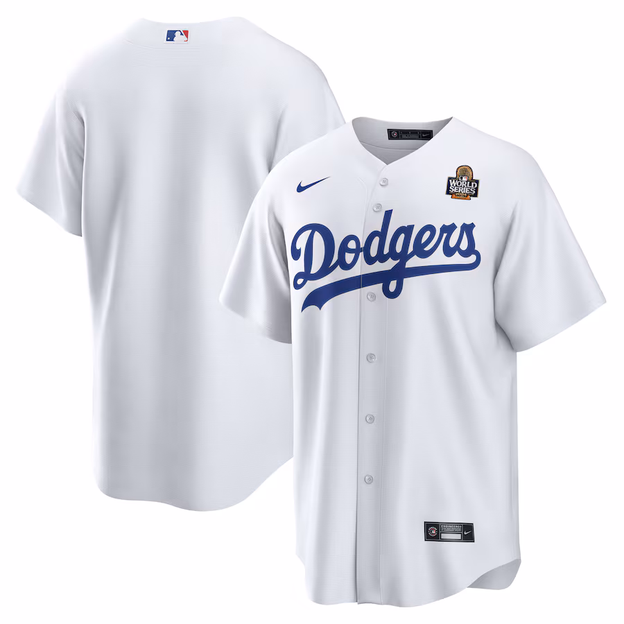Men's Los Angeles Dodgers Nike White 2024 World Series Big & Tall Replica Jersey - Jersey