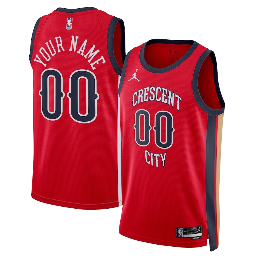 Unisex New Orleans Pelicans  Jordan Brand Red Swingman Custom Jersey - Statement Edition - Jersey