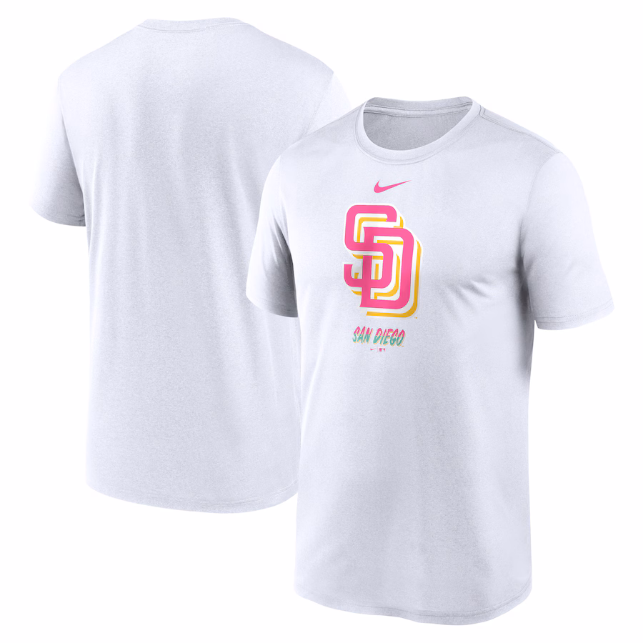 Men's San Diego Padres Nike White City Connect Logo T-Shirt - Jersey