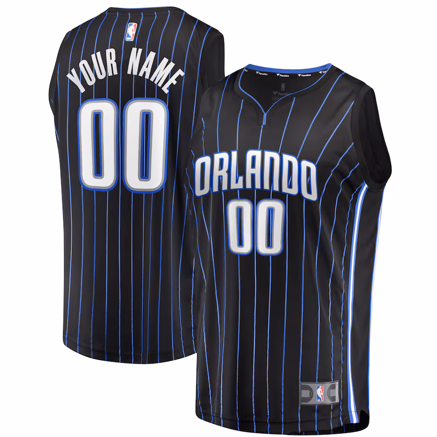 Men's Orlando Magic Fanatics Black Fast Break Custom Jersey - Icon Edition - Jersey