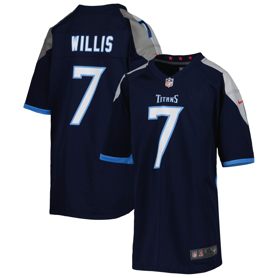 Youth Tennessee Titans Malik Willis Nike Navy Game Jersey - Jersey