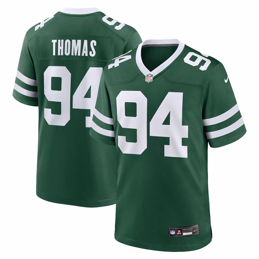 Men's New York Jets Solomon Thomas Nike Legacy Green Team Game Jersey - Jersey