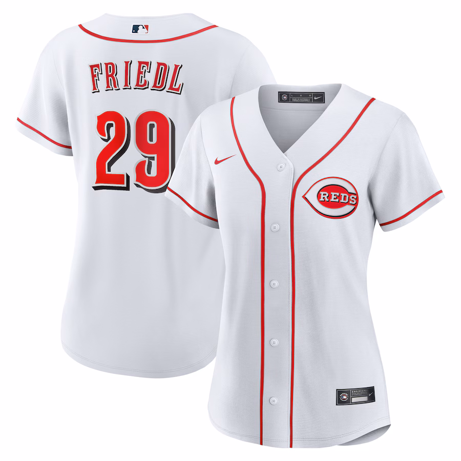 Women's Cincinnati Reds TJ Friedl Nike White Home Replica Jersey - Jersey