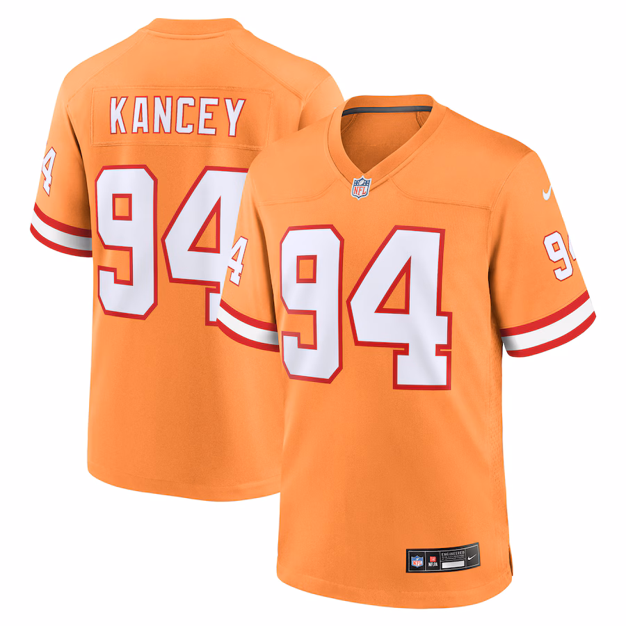 Men's Tampa Bay Buccaneers Calijah Kancey Nike Orange Alternate Team Game Jersey - Jersey