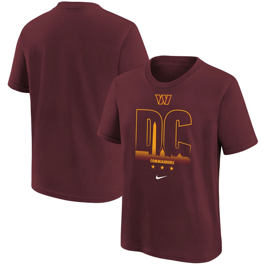 Youth Washington Commanders Nike Burgundy Team City T-Shirt - Jersey