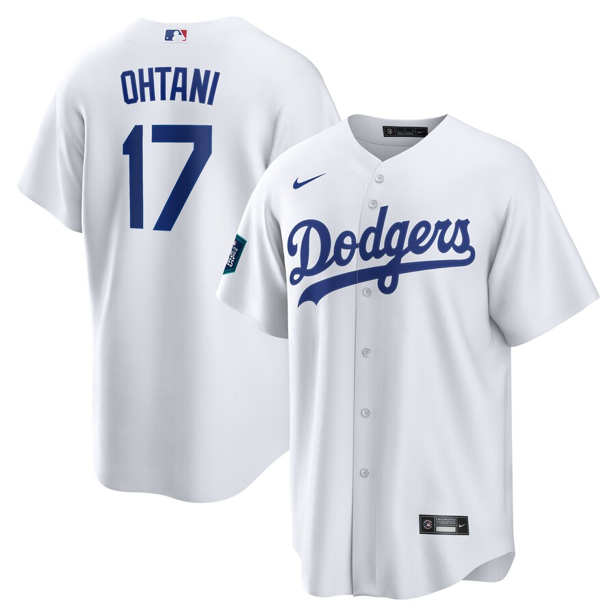 Men's Los Angeles Dodgers Shohei Ohtani Nike White 2024 MLB World Tour Seoul Series Home Replica Player Jersey - Jersey