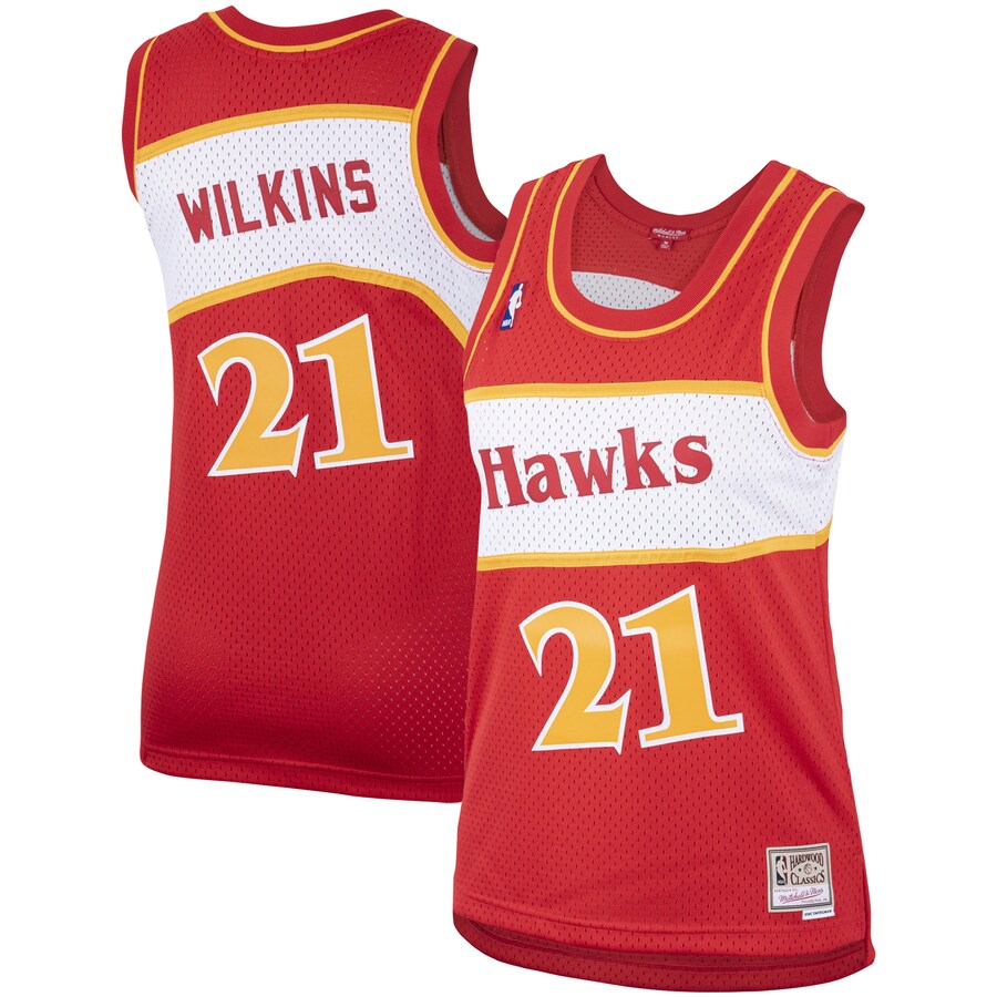 Women's Atlanta Hawks Dominique Wilkins Mitchell & Ness Red  Hardwood Classics Swingman Jersey - Jersey