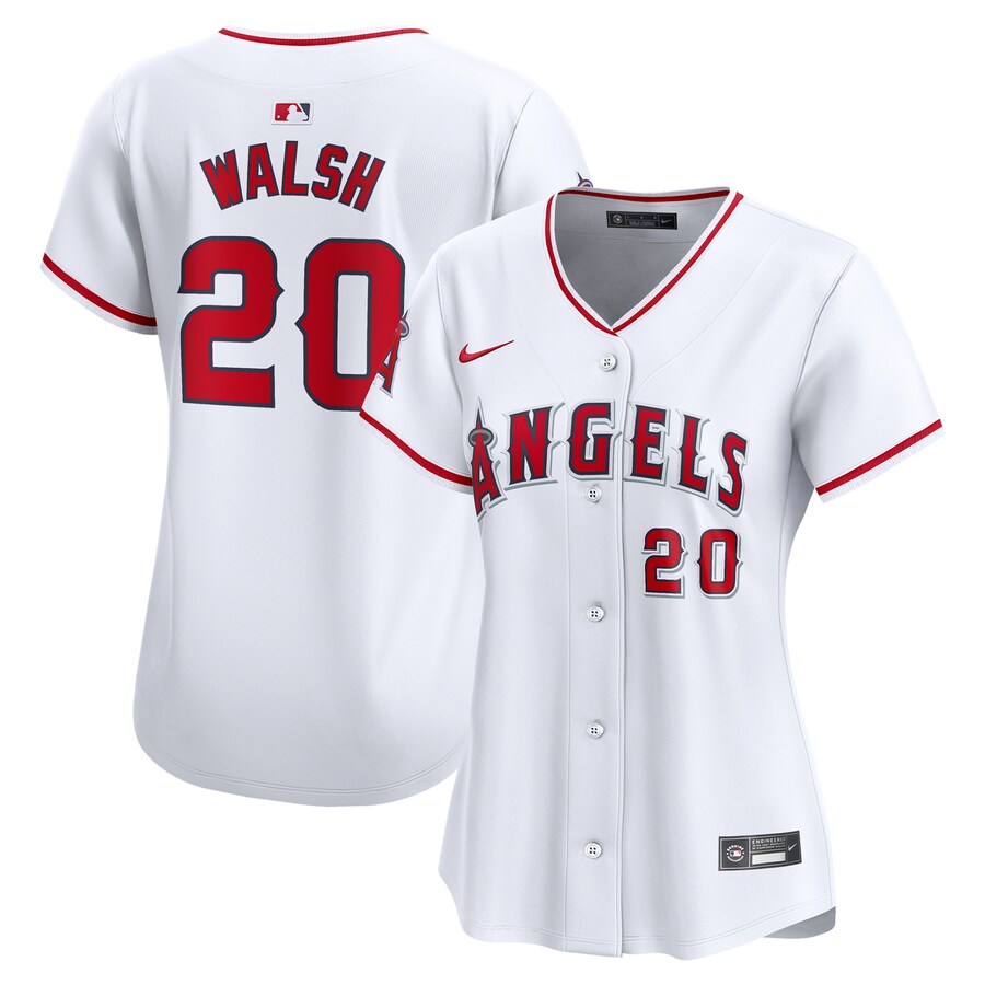 Women's Los Angeles Angels Jared Walsh Nike White Home Limited Player Jersey - Jersey