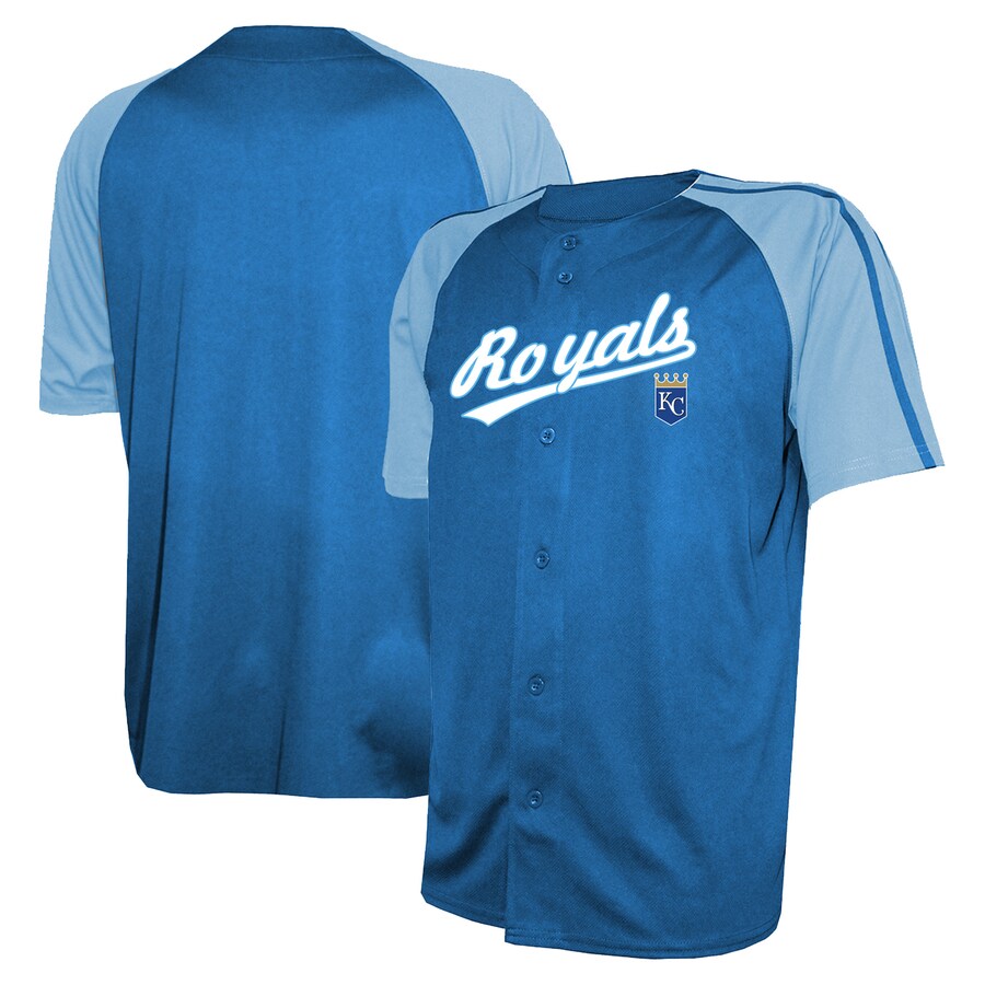Men's  Kansas City Royals Stitches Royal Team Raglan Jersey - Jersey